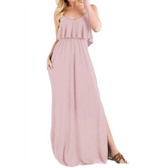 Heimish Full Size Floral Ruffled V-Neck Dress